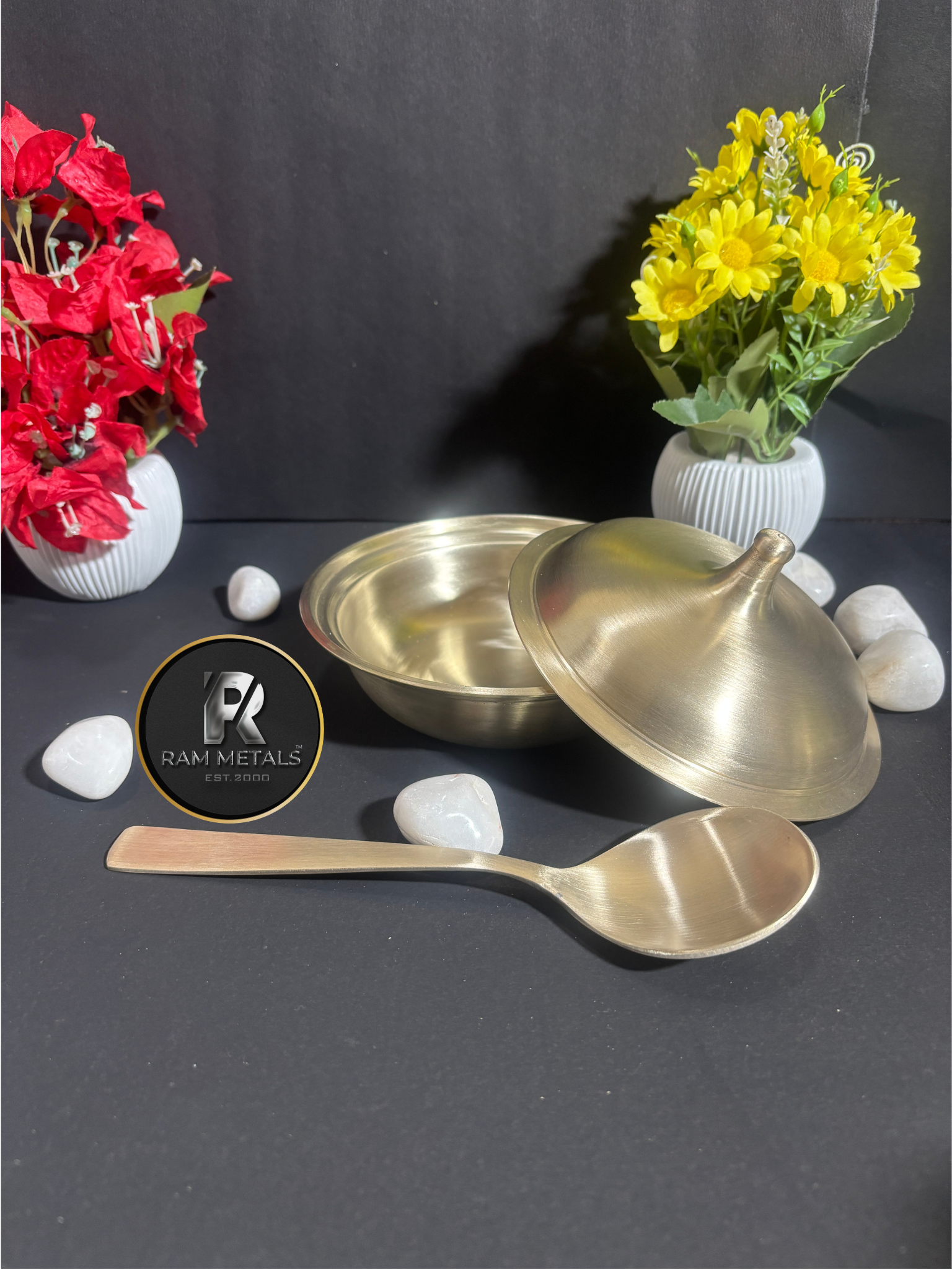 Premium Bronze Donga Dhakkan with Lid - Handcrafted Kansa Serving Bowl Manufacturer in India